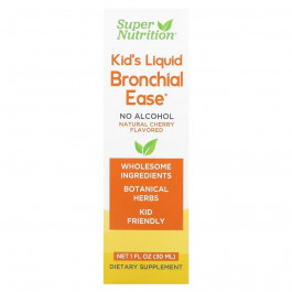 Super Nutrition Добавка для полегшення симптом респіраторних захворювань для дітей  Kid's Bronchial Ease 30 ml (Cher