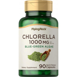 Piping Rock Хлорелла  Chlorella Blue-Green Algae, 1000 mg (per serving), 90 Quick Release Capsules