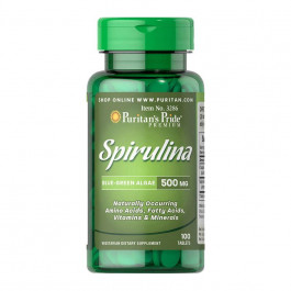 Puritan's Pride Спіруліна  Spirulina 500 mg 100 Tablets