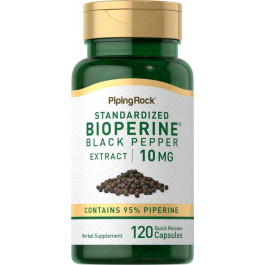 Piping Rock BioPerine Black Pepper Extract, 10 mg, 120 Quick Release Capsules