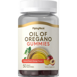 Piping Rock Oil of Oregano 50 Vegan Gummies (Natural Peach Mango)