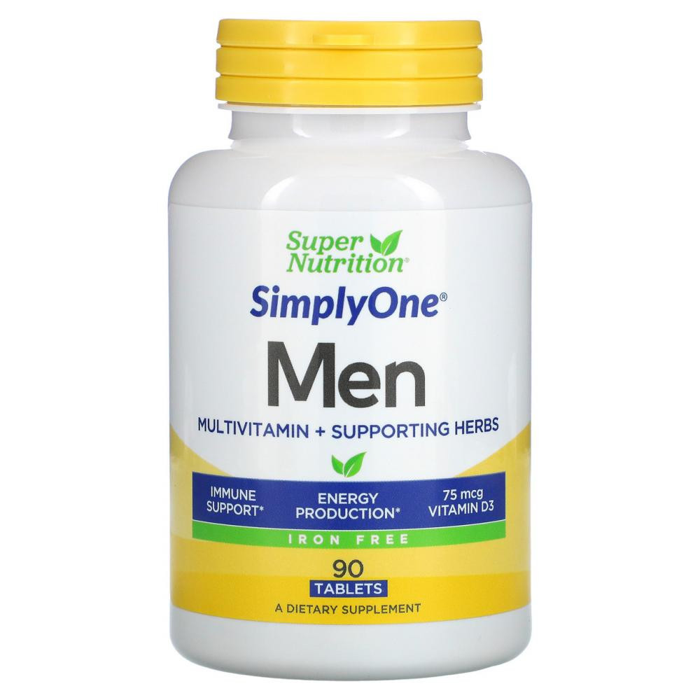 Super Nutrition Мультивитаминный комплекс Men’s Multivitamin + Supporting Herbs 90 Tablets - зображення 1