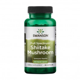 Swanson Shiitake Mushroom 500 mg 60 Caps