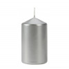 Bispol Свічка столова циліндр  AURA Candles sw60/100-271 Срібний металік - зображення 2