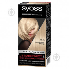 Syoss Крем-фарба для волосся  Permanent Coloration 9-5 Перлинний блонд 115 мл