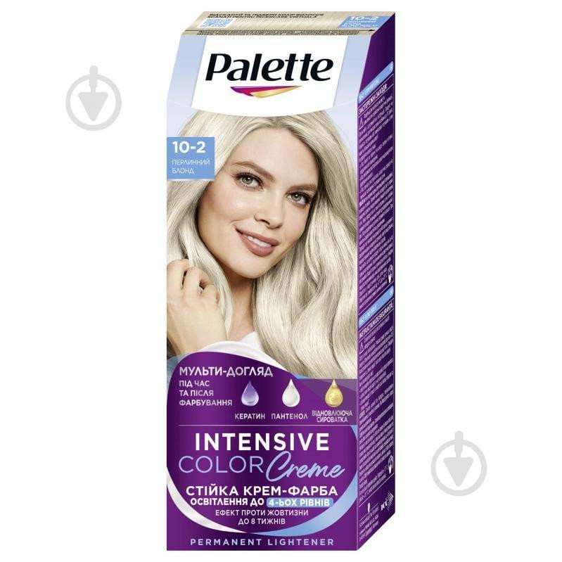 Palette Крем-фарба для волосся  Intensive Color Creme Long-Lasting Intensity Permanent 10-2 (A10) перлинний  - зображення 1