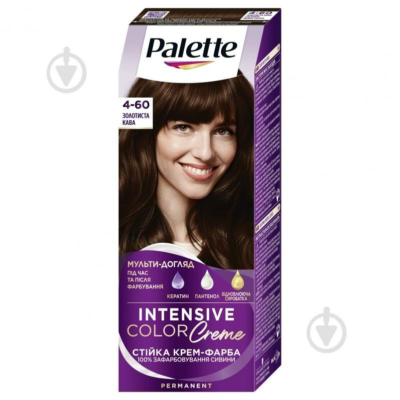 Palette Крем-фарба для волосся  Intensive Color Creme Long-Lasting Intensity Permanent 4-60 (WN3) золотиста  - зображення 1