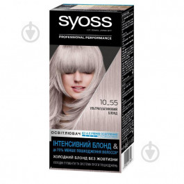 Syoss Крем-фарба для волосся  Permanent Coloration 10.55 ультраплатиновий блонд 115 мл