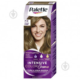 Palette Крем-фарба для волосся  Intensive Color Creme Long-Lasting Intensity Permanent 7-0 (N6) середньо-рус