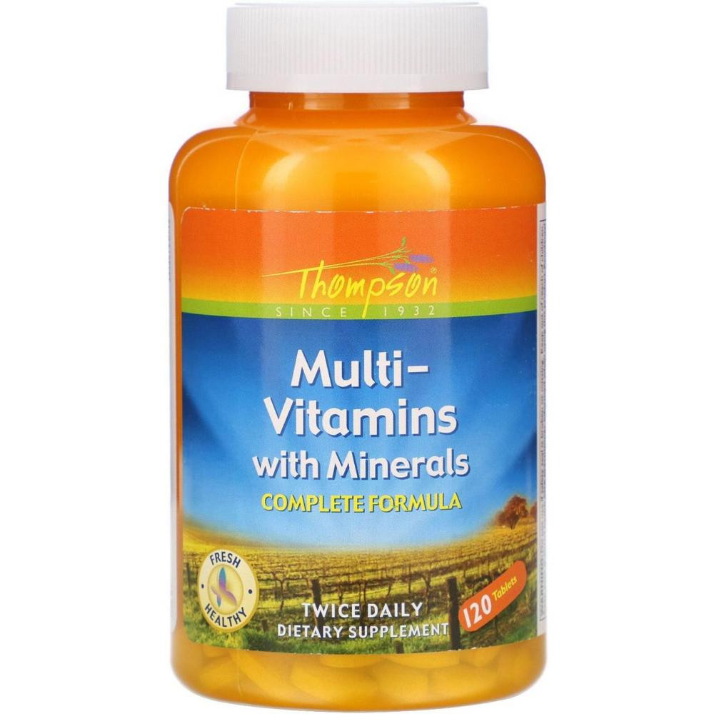 Thompson Мультивітамін з мінералами, Multi-Vitamin with Minerals, , 120 таблеток - зображення 1