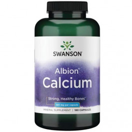 Swanson Calcium 180 mg (Albion® Calcium bisglycinate chelate) 180 Caps