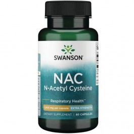 Swanson N-ацетил цистеїн  N-Acetyl Cysteine (NAC) 1000 mg, 60 капсул
