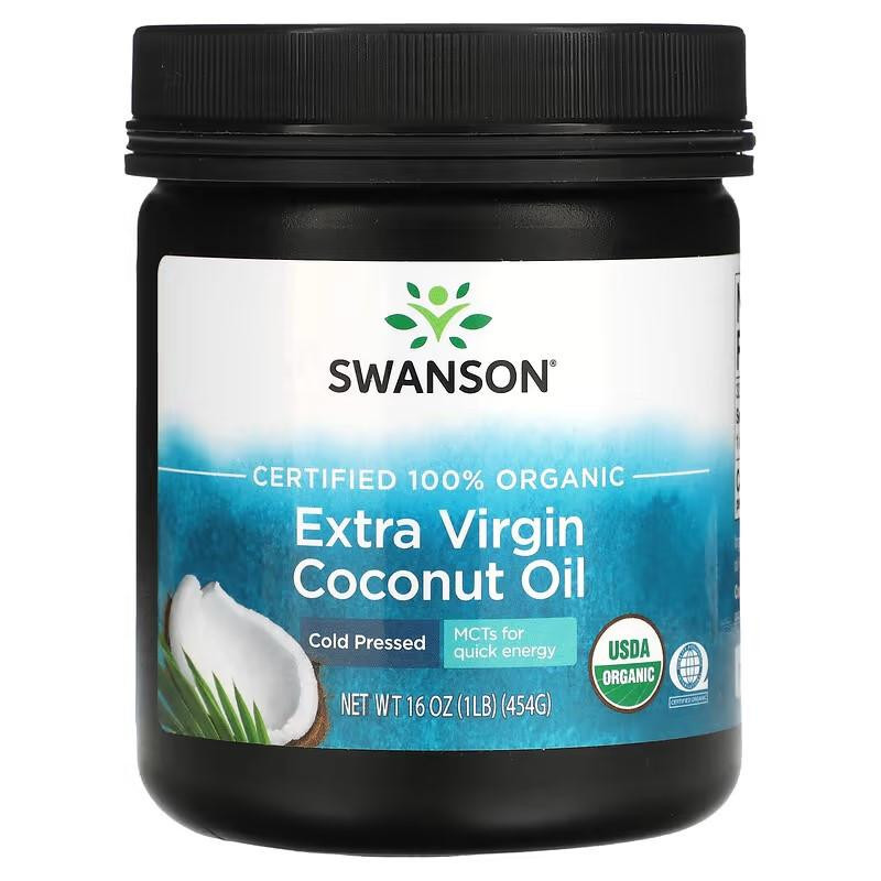 Swanson Coconut Oil Extra Virgin 100% Organic, 454 г - зображення 1