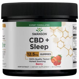 Swanson Домішка для сну  — CBD 12.5 mg + Sleep Gummies, 60 желейк