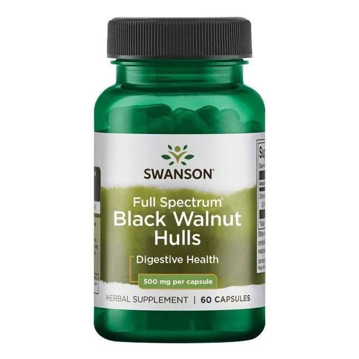 Swanson Black Walnut Hulls Full Spectrum 500 mg, 60 капсул - зображення 1