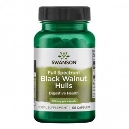   Swanson Black Walnut Hulls Full Spectrum 500 mg, 60 капсул