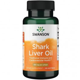 Swanson Shark Liver Oil 550 мг, 60 гелевих капсул