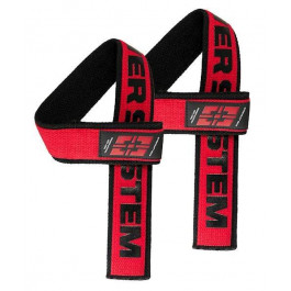 Power System Double Lifting Straps (PS-3401_Black/Red)