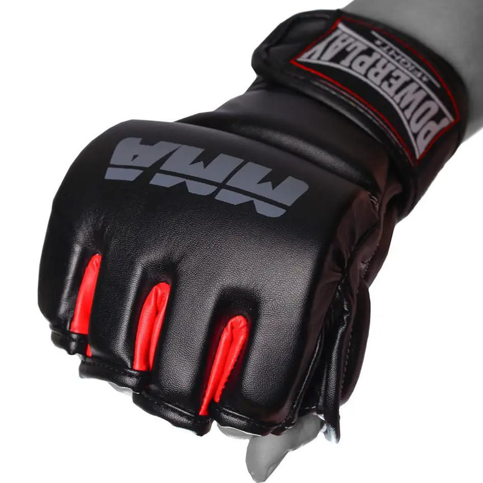 PowerPlay Перчатки для MMA 3053 S/M Black/Red (PP_3053_S/M) - зображення 1