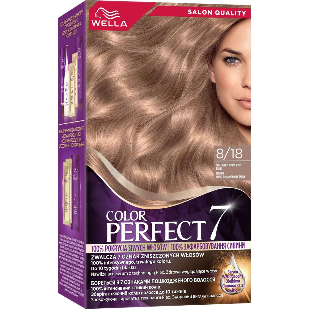 Wella 98390  крем-фарба для волосся 8/18 Сяючий світло-перламутровий блонд 1 шт. (4064666598390) - зображення 1