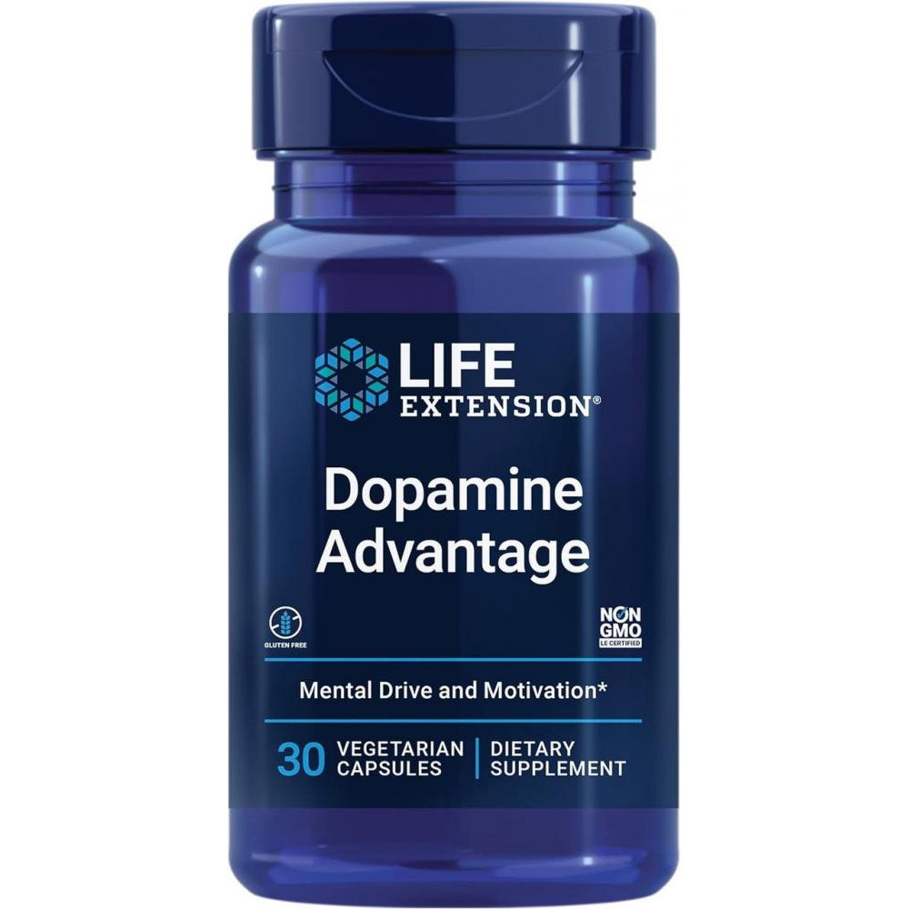 Life Extension , Дофамін, 30 вегетаріанських капсул - зображення 1