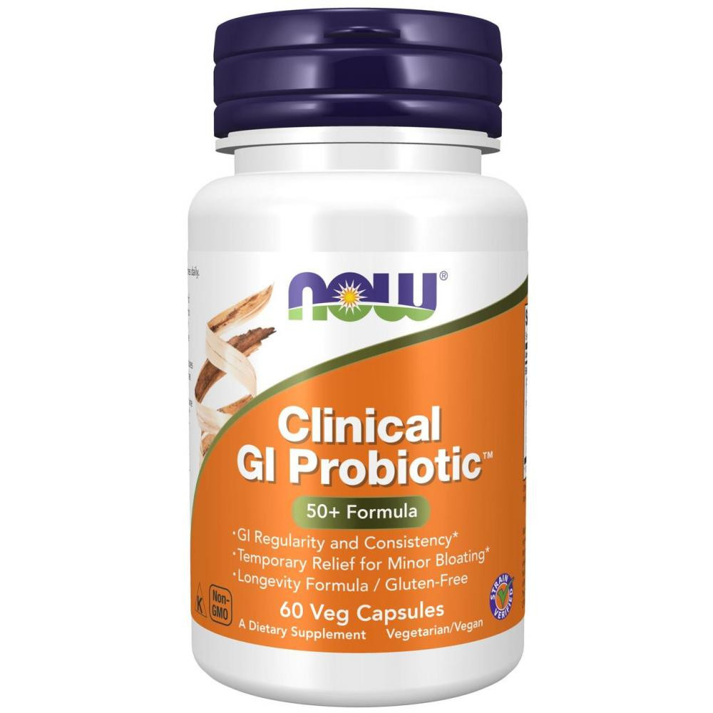 Now Clinical GI Probiotic 50+ Formula 60 Veg Capsules - зображення 1