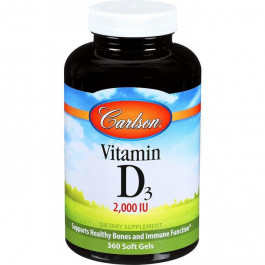 Carlson Labs Vitamin D3 2000 IU 360 soft gels