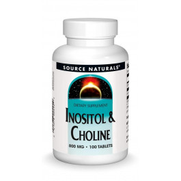 Source Naturals Inositol&Choline, 800 mg, 100 Tab