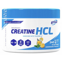 6PAK Nutrition Creatine HCL 240 g /43 servings/ Lemonade