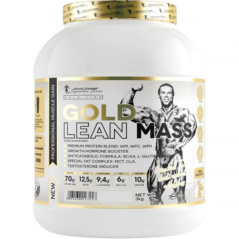 Kevin Levrone GOLD Lean Mass 3000 g /15 servings/ Strawberry - зображення 1