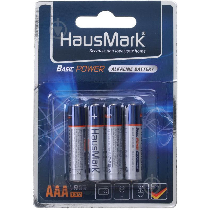 HausMark AAA bat Alkaline 4шт Basic Power (MST-AL4AAA) - зображення 1