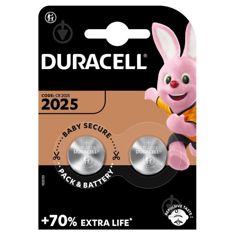 Duracell CR-2025 bat(3B) Lithium 2шт 5003009 - зображення 1