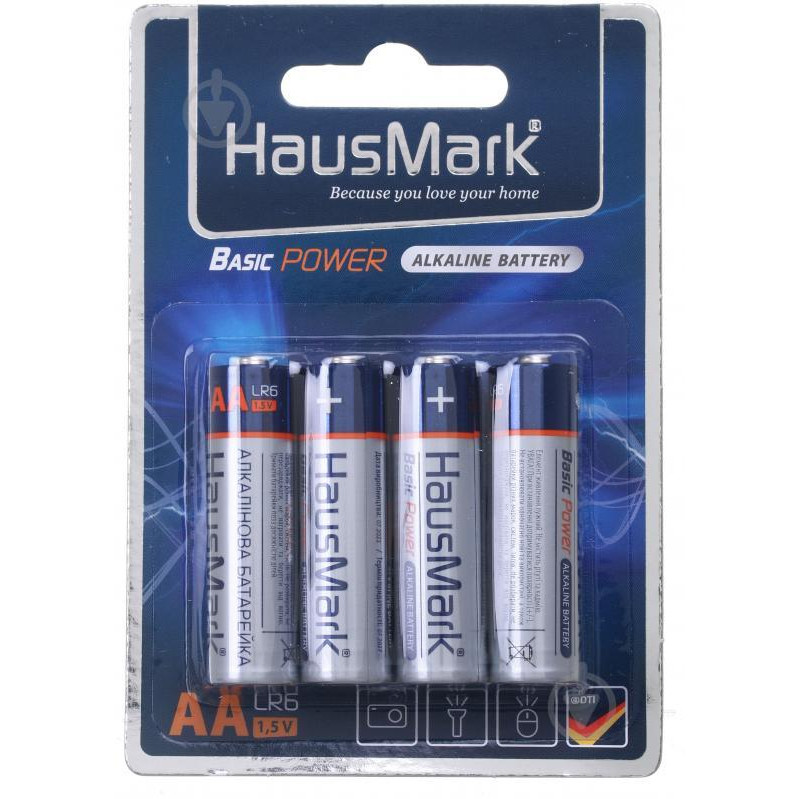 HausMark AA bat Alkaline 4шт Basic Power (MST-AL4АА) - зображення 1
