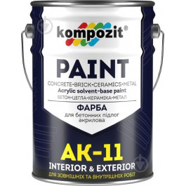 Art Kompozit Фарба для бетонних підлог АК-11 (Колір: Сірий, Фасування: 10 кг, Блиск: Матовий )