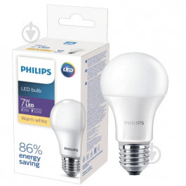 Philips LED EcoHome 7W A60 матовая E27 220V 3000K (8718699639655)