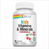 Solaray Children's Vitamins & Minerals Chewable - 60 vcaps Black Cherry - зображення 1