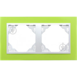 EFAPEL Рамка двойная, универсальная LOGUS, зеленый, металлик ледяной (90920 TDG)