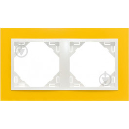 EFAPEL Рамка двойная, универсальная LOGUS, желтый, металлик ледяной (90920 TRG)