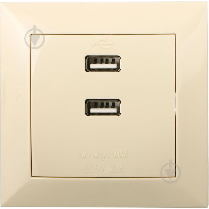 REAL-EL USB-розетка крем (Comfort-60025-C) - зображення 1