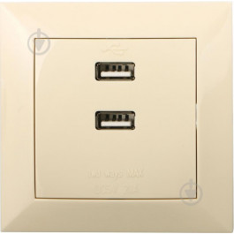 REAL-EL USB-розетка крем (Comfort-60025-C)
