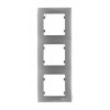 MAKEL Рамка 3-постовая вертикальная серебрянный (32065708) - зображення 1