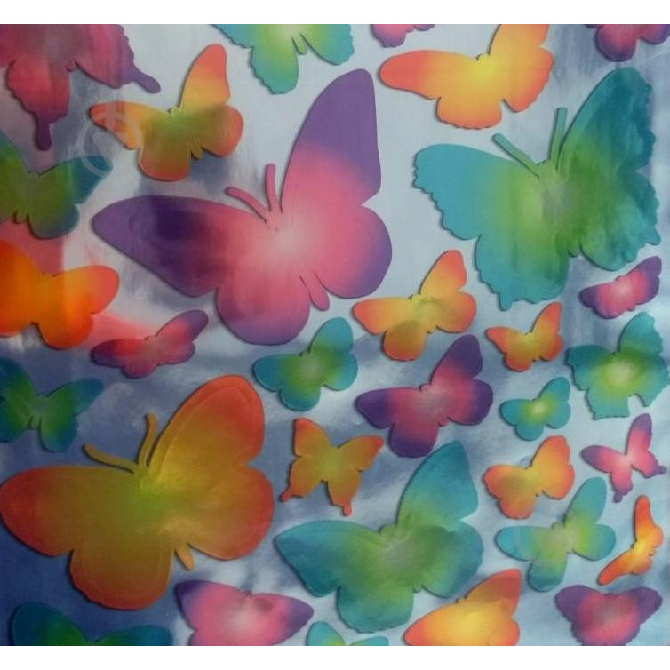 Наш Декупаж Декоративная наклейка Цветные бабочки 2 листа 340х430 мм (ФТП-164) - зображення 1