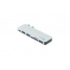 Qitech Adapter USB-C to USB-C+3xUSB3.0+micro SD+SD Space Gray (QT-Hub4) - зображення 1