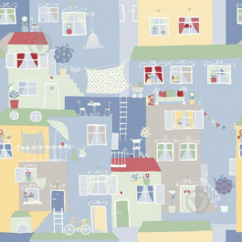 Decoprint kids house blue EP1056