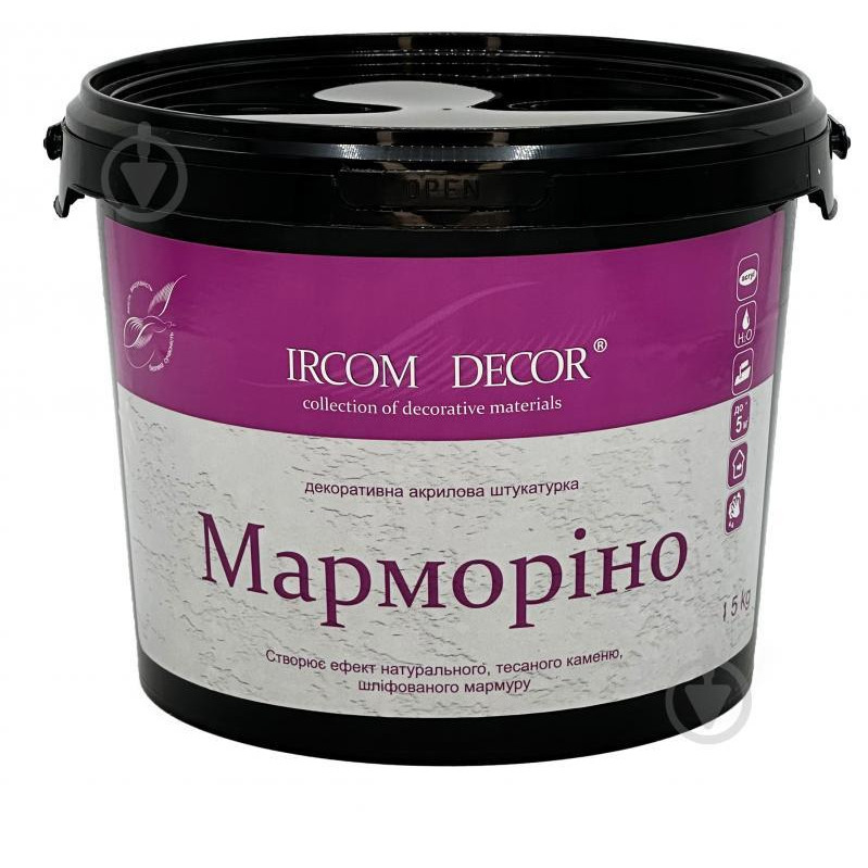 IRCOM DECOR Марморино 15 кг белый - зображення 1