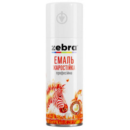 Зебра Эмаль аэрозольная ZEBRA жаростойкая профессиональная черный мат 400 мл