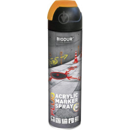 Biodur Краска аэрозольная Biodur для сигнальной маркировки оранжевый мат 500 мл