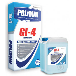   Polimin Гидроизоляционная смесь GI-4 Aqua barrier elast 17,5 кг + 5 л (4823048303782)