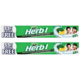 Dabur Зубная паста  Herb'l Свежий гель мята и лимон 60 г + 20 г (6291069701791)