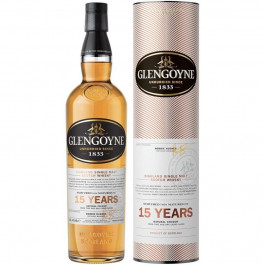 Glengoyne Віскі  15 yo Single Malt Scotch Whisky 43% 0.7 л, в тубусі (5010852034660)